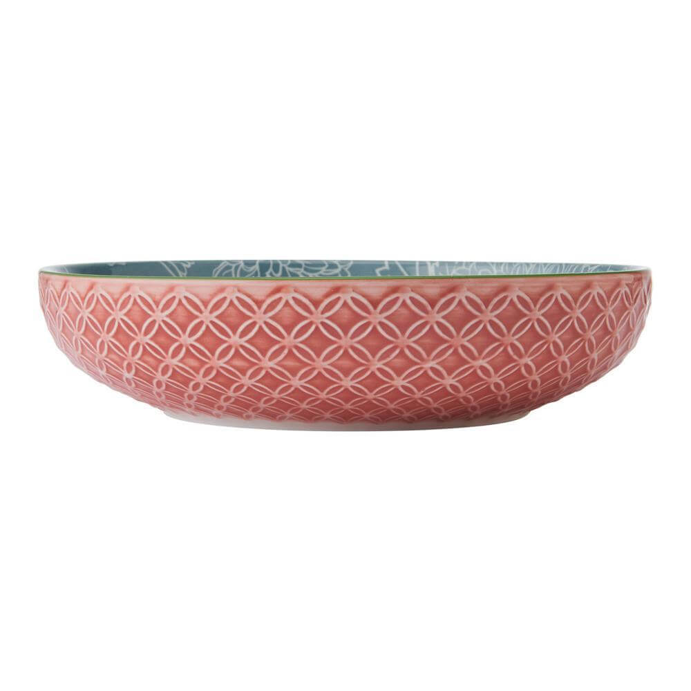 Kitchencraft Mikasa Leaf and Geometric Ceramic Bowl